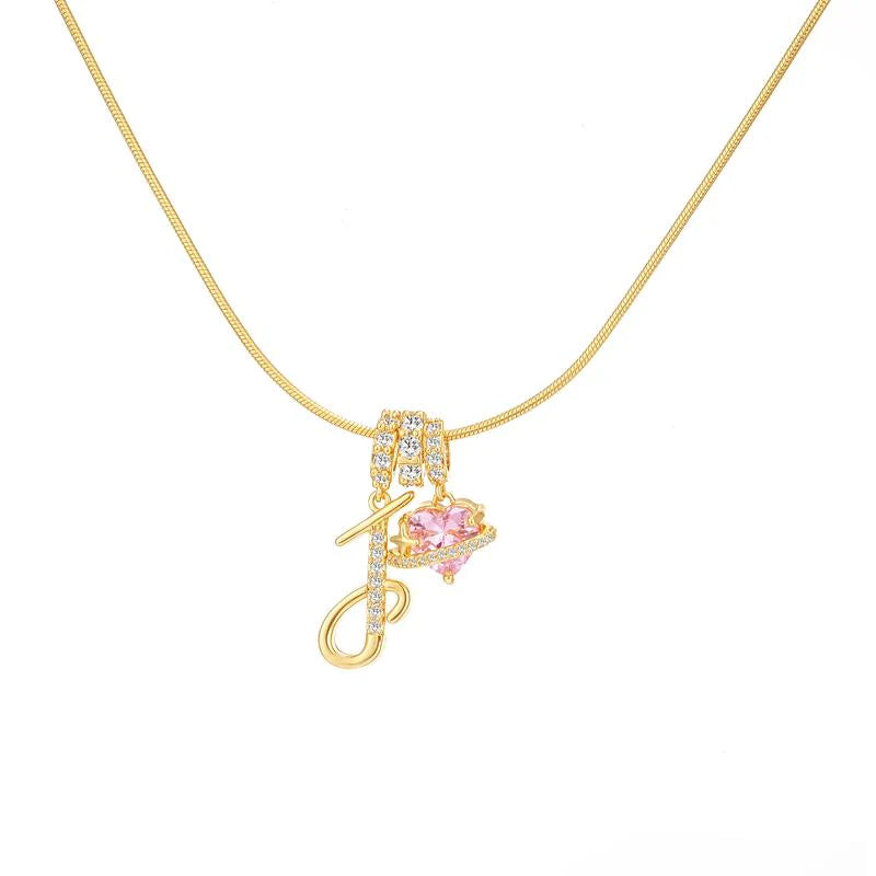 Gold Art Letter Necklace