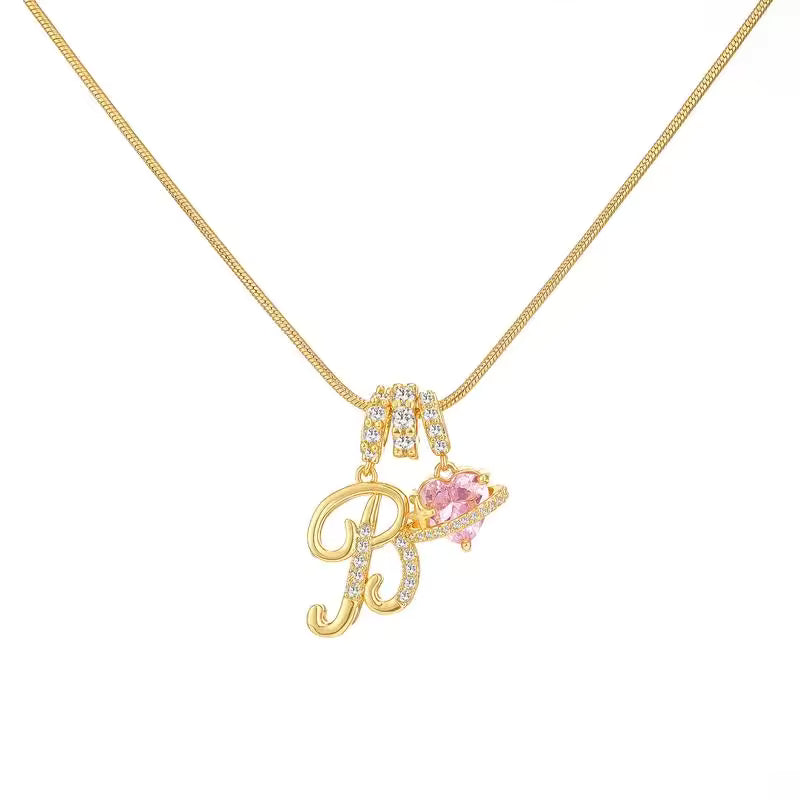 Gold Art Letter Necklace