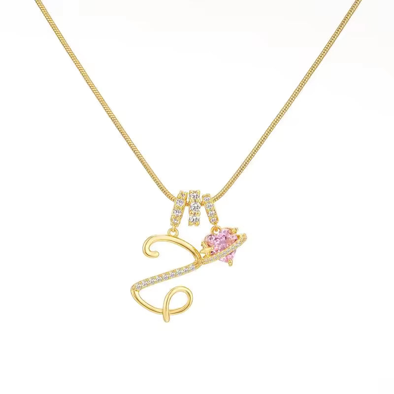 Gold Art Letter Necklace