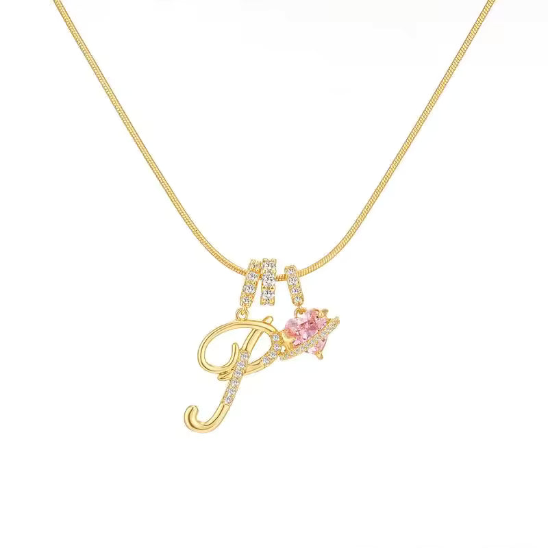 Gold Art Letter Necklace