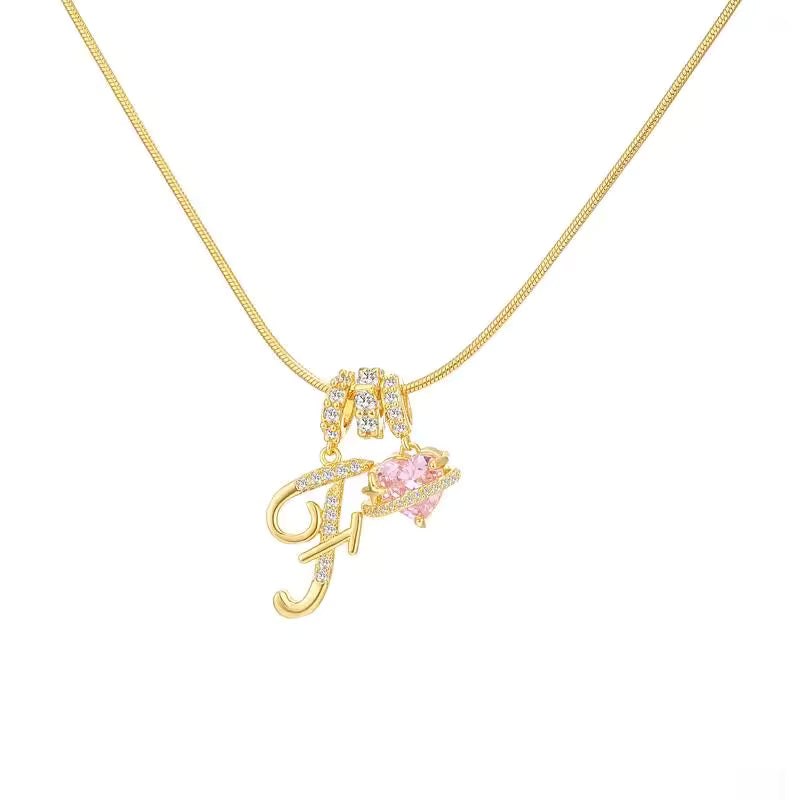 Gold Art Letter Necklace