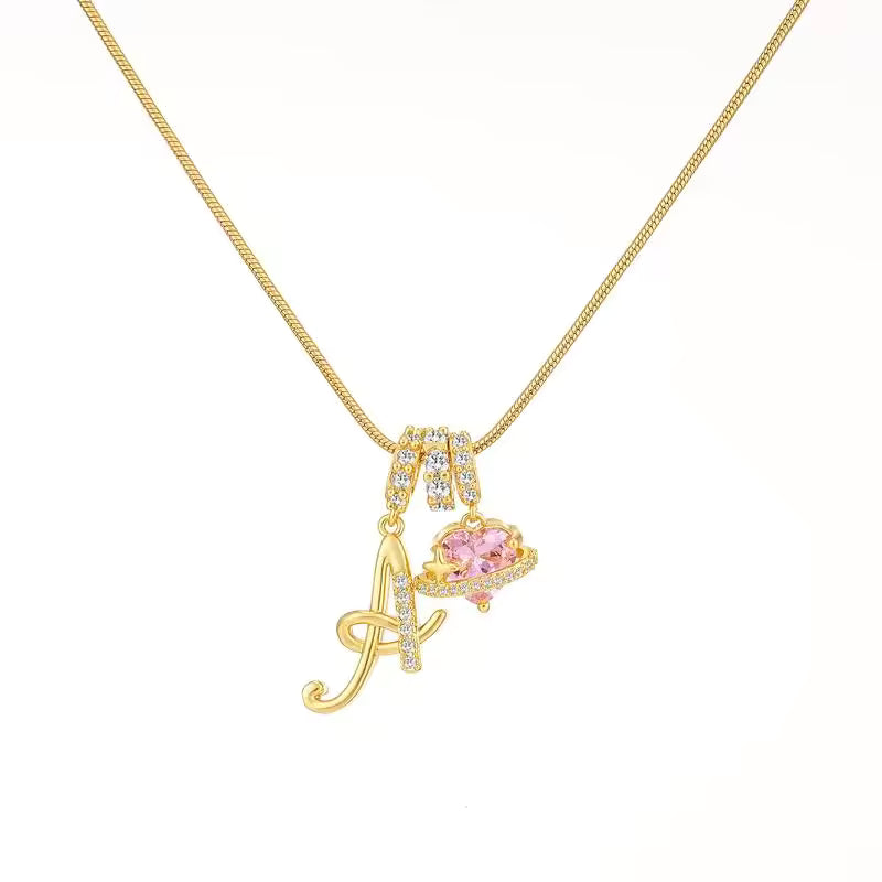 Gold Art Letter Necklace