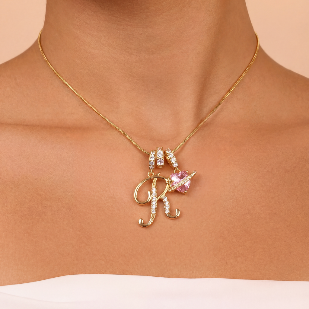 Gold Art Letter Necklace