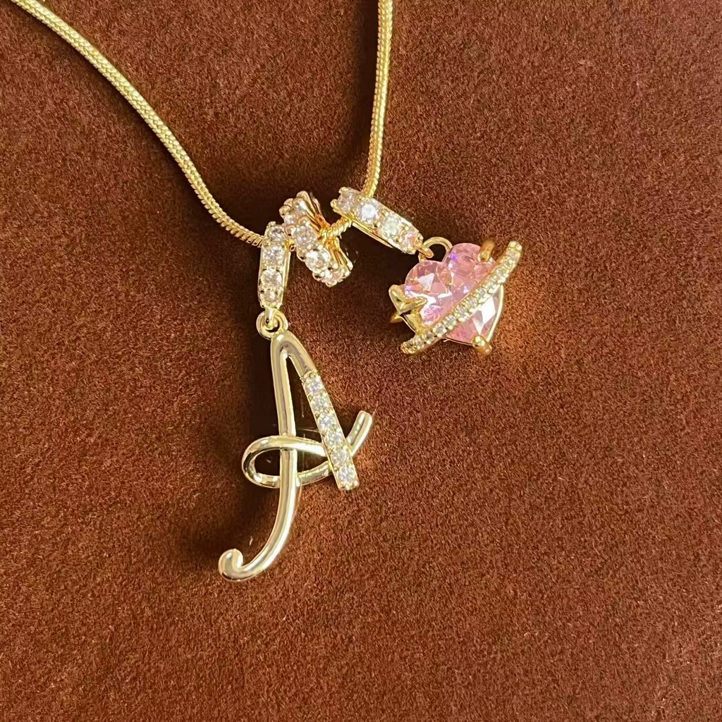 Gold Art Letter Necklace